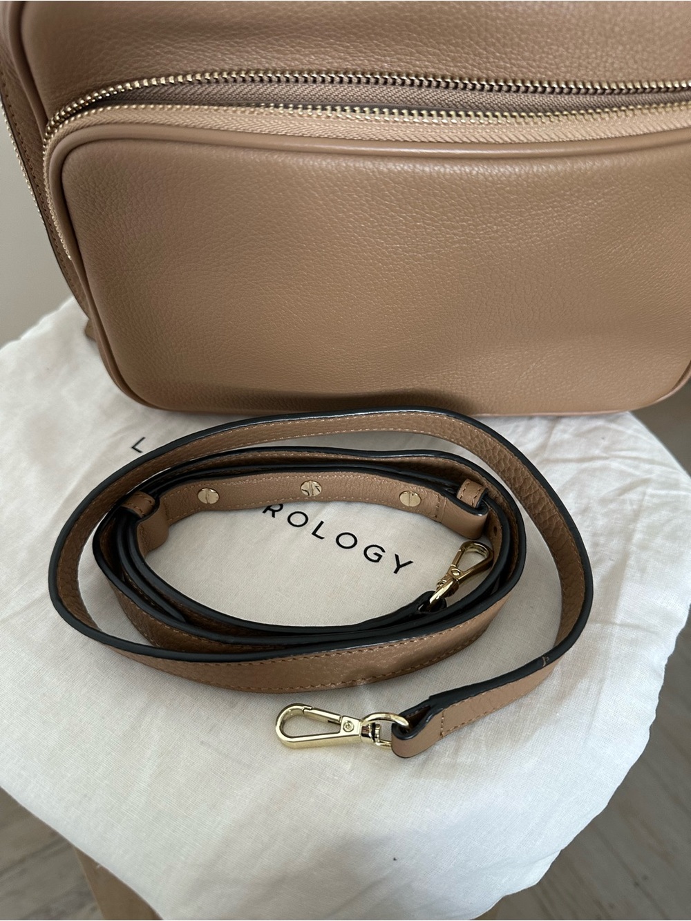 Leatherology Meadow Large Satchel Bag in Camel with additional strap included! - Picture 13 of 16